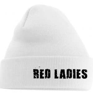 Mütze Weiß/Schwarz Gestickt