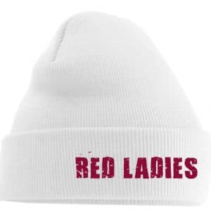 Mütze Weiß mit Roten Stick Red Ladies